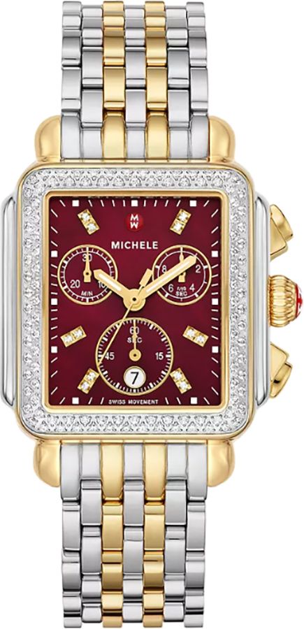 Michele Deco Collection Battery Operated Quartz Red Ladies Watch MWW06A000799 