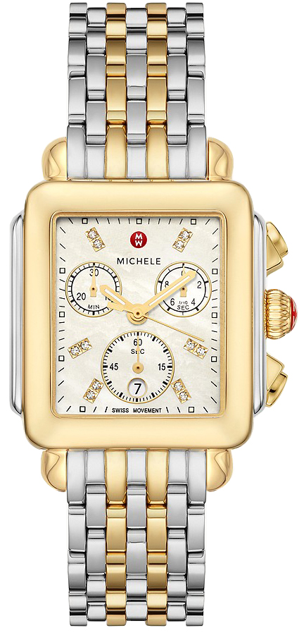 Michele Deco Collection Battery Operated Quartz Pearl White Ladies Watch MWW06A000779 