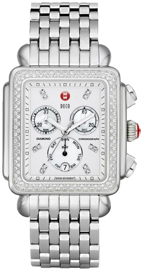 Michele Deco Collection Battery Operated Quartz Silver Ladies Watch MWW06Z000001 