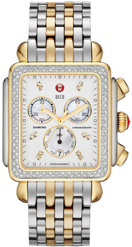 Michele Deco Collection Battery Operated Quartz Silver White Ladies Watch MWW06Z000013 