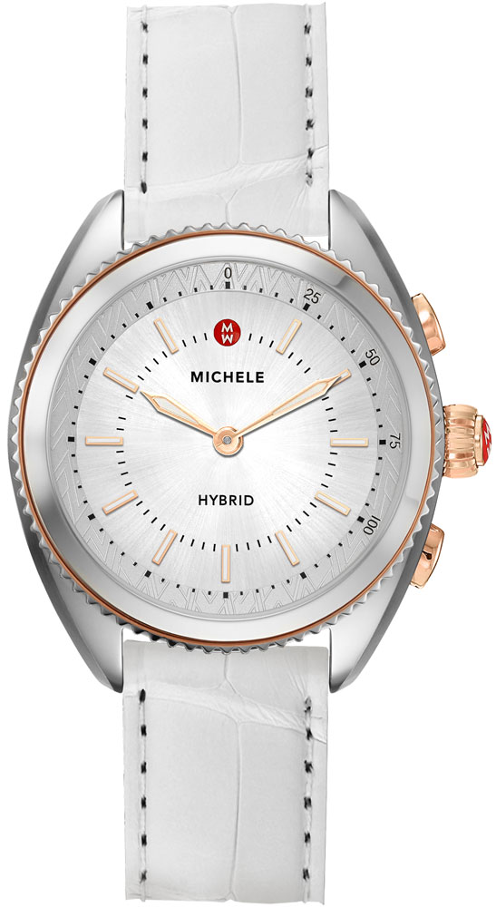 Michele Hybrid Smartwatch Battery Operated Quartz Silver Watch MWWT32A00007 