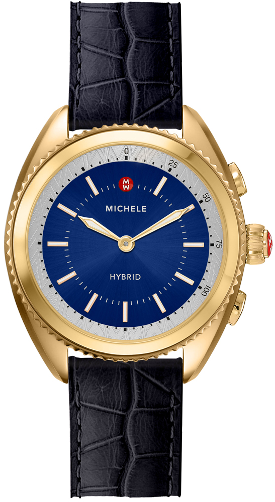 Michele Hybrid Smartwatch Battery Operated Quartz Blue Watch MWWT32A00010 