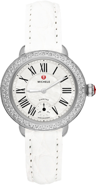 Michele Serein Battery Operated Quartz Pearl White Watch MWW21E000004 