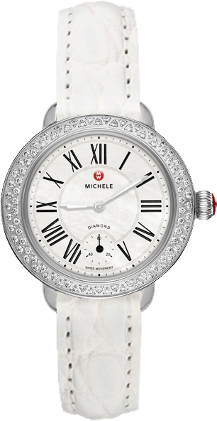 Michele Serein Battery Operated Quartz Pearl White Watch MWW21E000006 