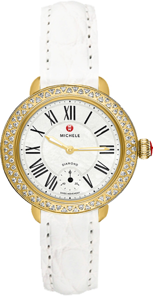 Michele Serein Battery Operated Quartz Pearl White Watch MWW21E000017 