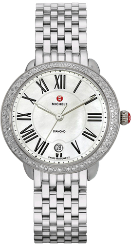 Michele Serein Battery Operated Quartz Pearl White Watch MWW21B000001 