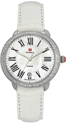 Michele Serein Battery Operated Quartz Pearl White Watch MWW21B000006 