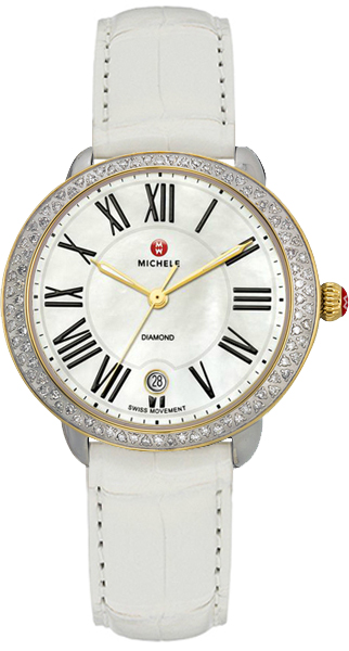 Michele Serein Battery Operated Quartz Pearl White Watch MWW21B000008 