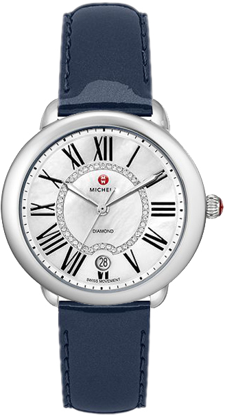 Michele Serein Battery Operated Quartz Pearl White Ladies Watch MWW21B000012 