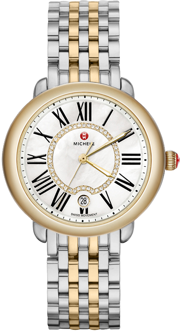 Michele Serein Battery Operated Quartz Pearl White Ladies Watch MWW21B000015 