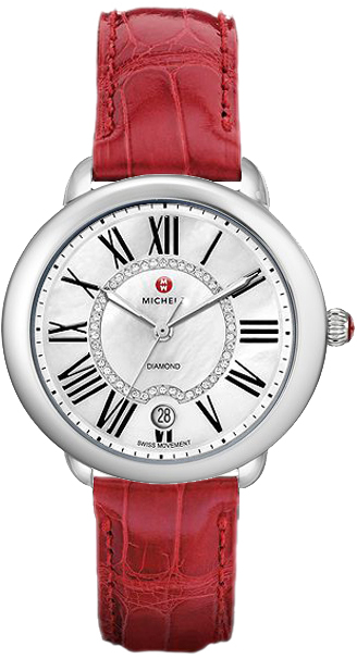 Michele Serein Battery Operated Quartz Pearl White Ladies Watch MWW21B000023 