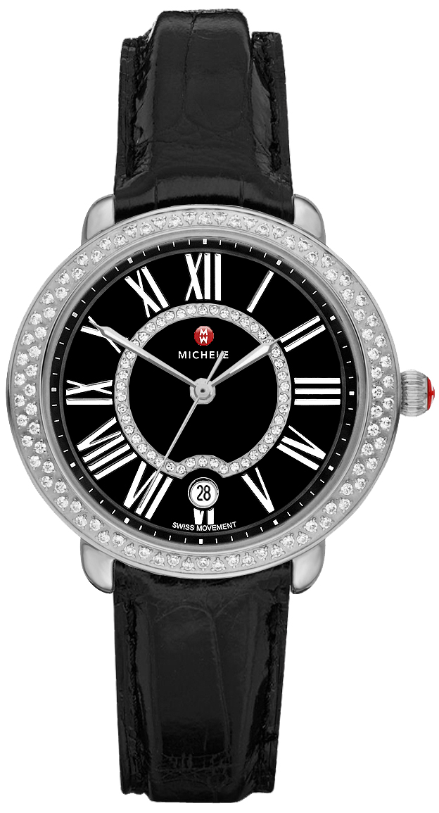 Michele Serein Battery Operated Quartz Black Watch MWW21B000025 