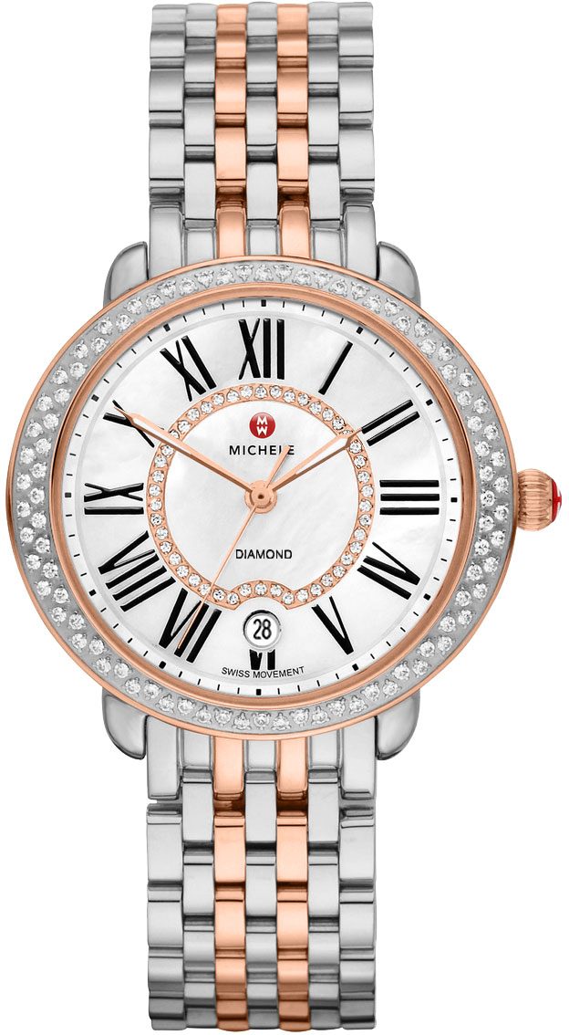 Michele Serein Battery Operated Quartz Pearl White Watch MWW21B000046 