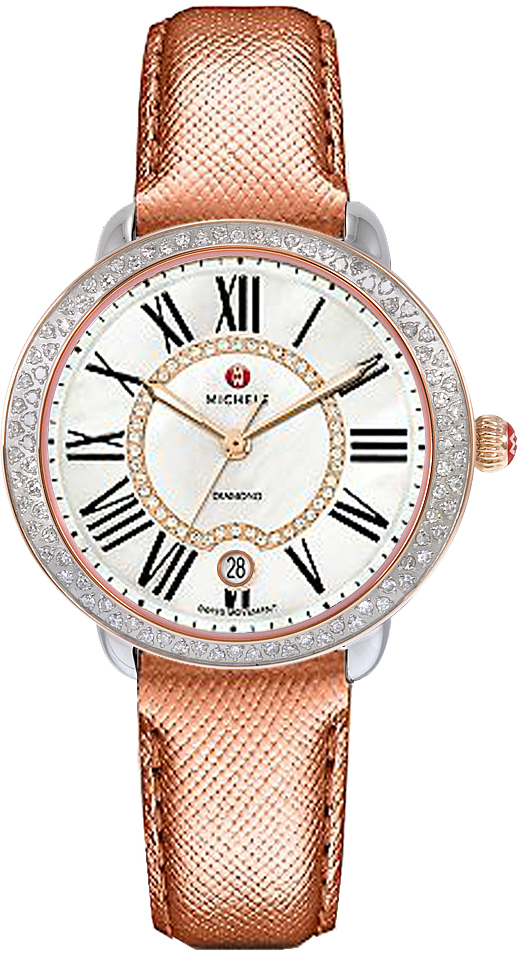 Michele Serein Battery Operated Quartz Pearl White Watch MWW21B000047 