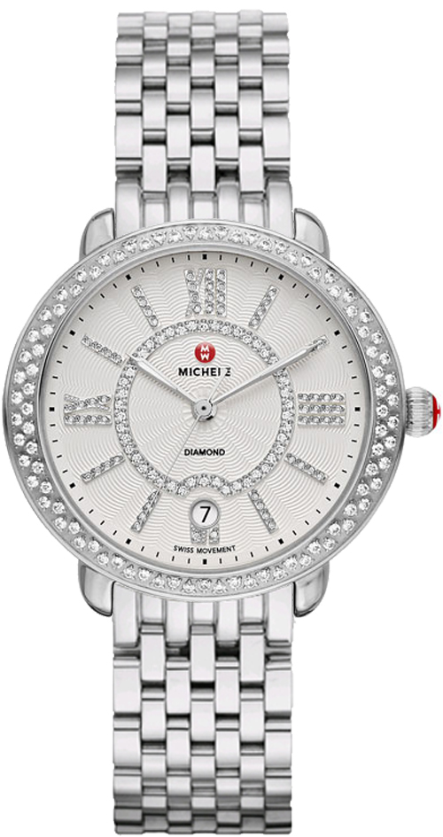 Michele Serein Battery Operated Quartz White Watch MWW21B000069 