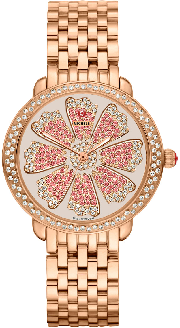 Michele Serein Battery Operated Quartz Diamonds Ladies Watch MWW21B000090 