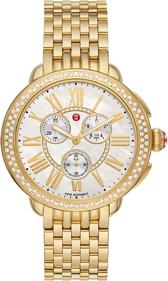 Michele Serein Battery Operated Quartz Pearl White Ladies Watch MWW21A000070 