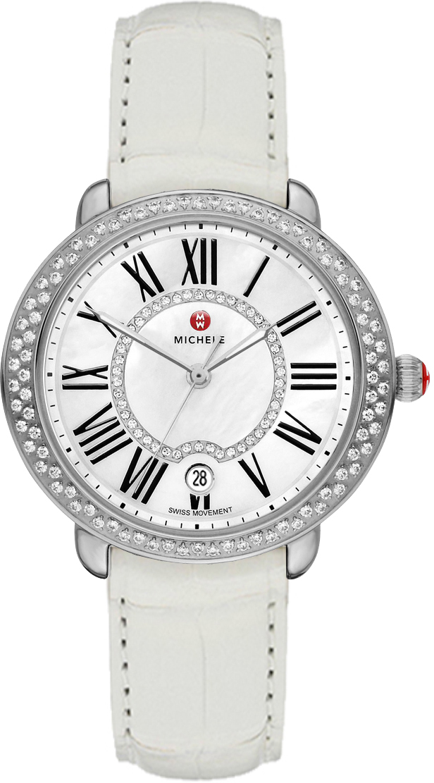 Michele Serein Watches  Pearl White Battery Operated Quartz MWW21B000088 Watch 