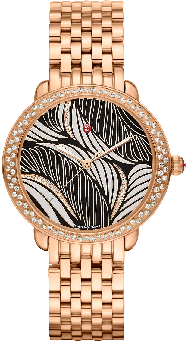 Michele Serein Battery Operated Quartz Black Ladies Watch MWW21B000091 