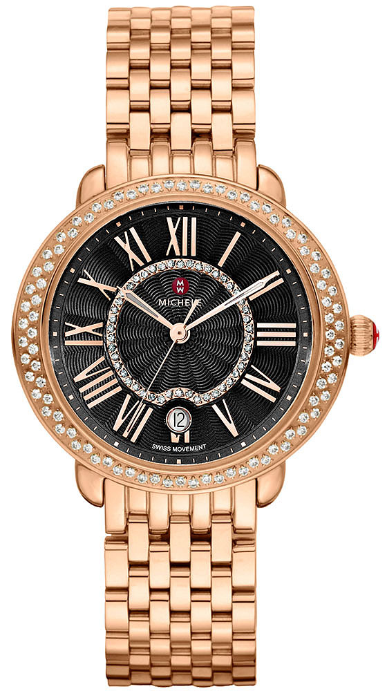 Michele Serein Battery Operated Quartz Black Ladies Watch MWW21B000097 