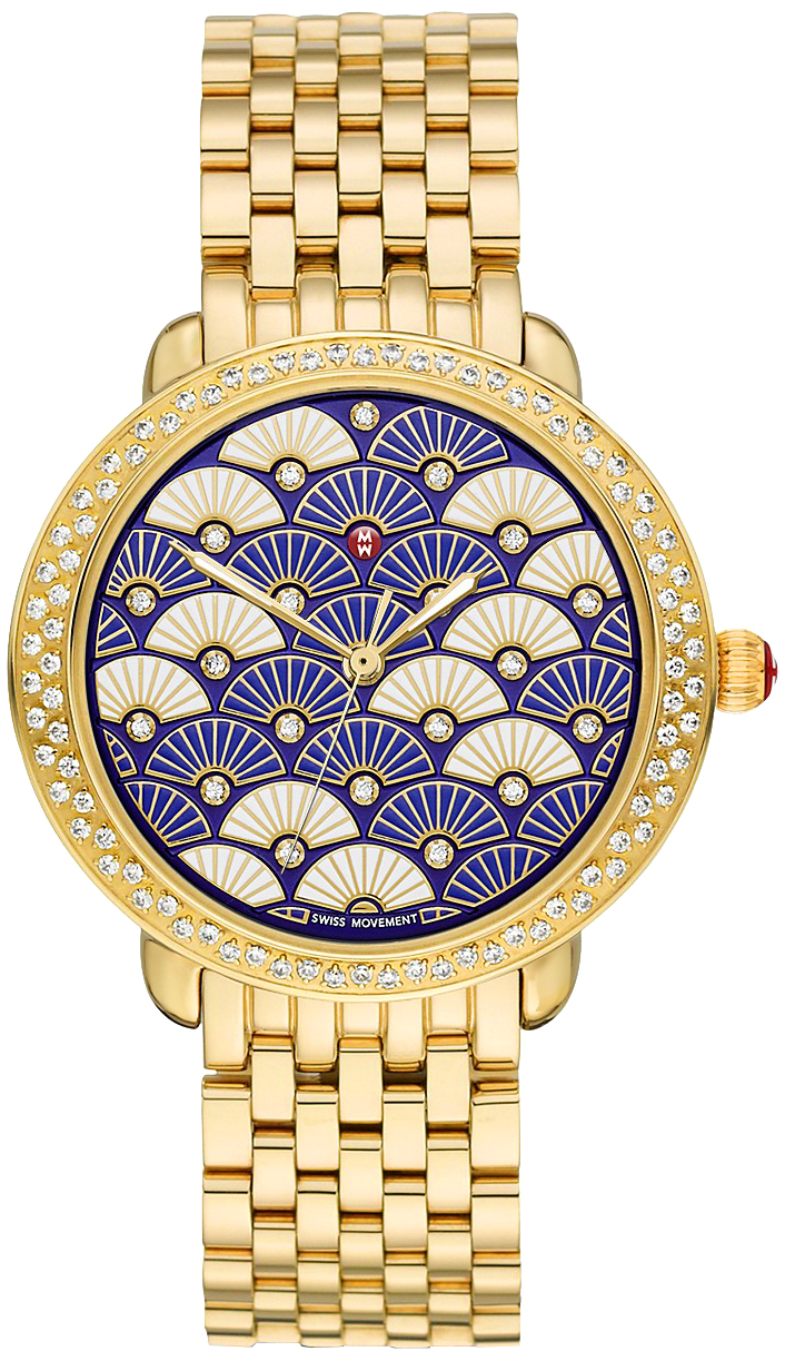 Michele Serein Watches Ladies Blue and White Battery Operated Quartz MWW21B000102 Watch 
