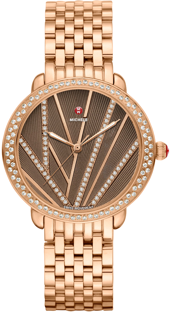 Michele Serein Mid Cocoa Brown & Diamond Dial Women's Watch MWW21B000113 