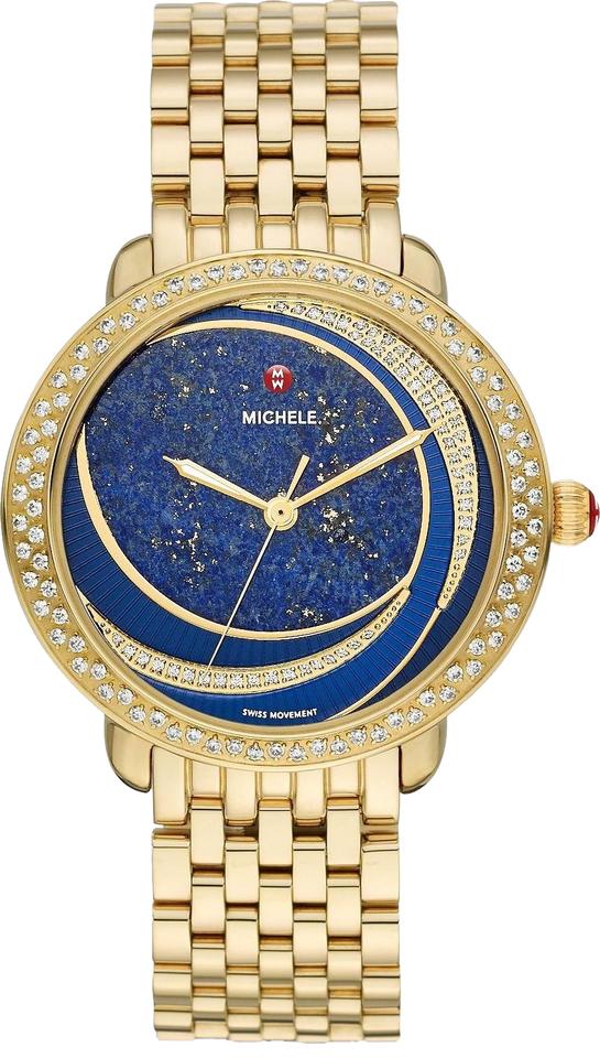 Michele Serein Battery Operated Quartz Blue Watch MWW21B000117 