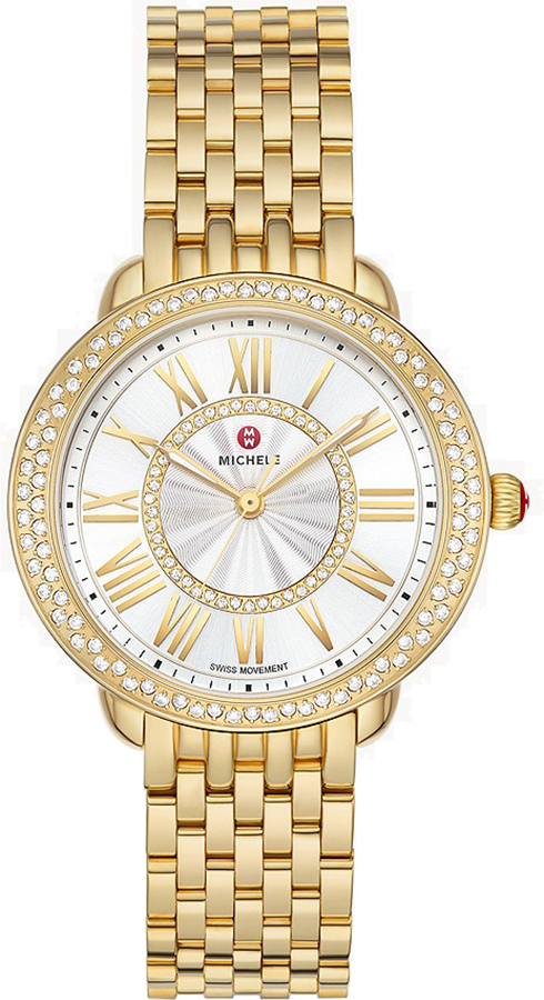 Michele Serein Battery Operated Quartz Silver White Ladies Watch MWW21B000161 