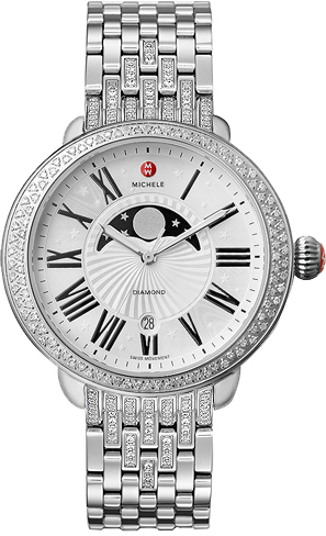 Michele Serein Battery Operated Quartz Silver Watch MWW21D000001 