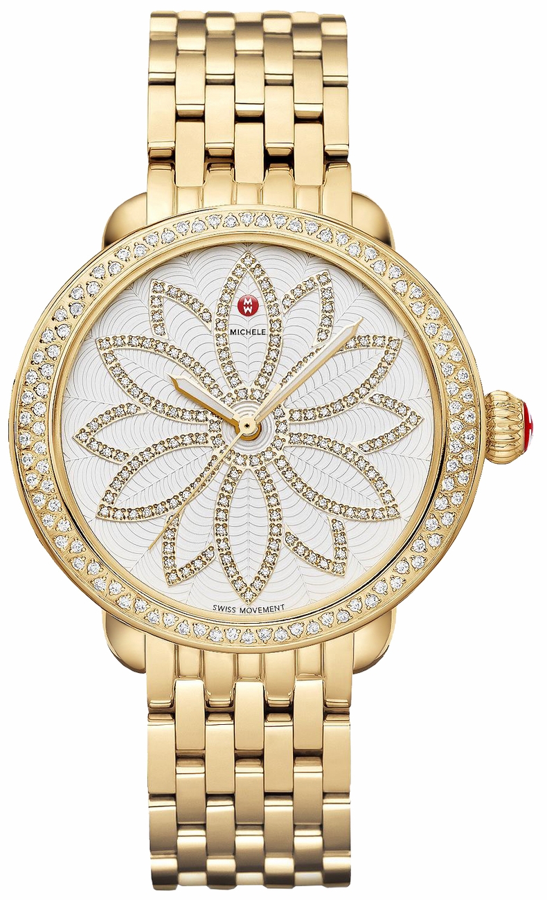 Michele Serein Battery Operated Quartz Silver White Ladies Watch MWW21A000056 