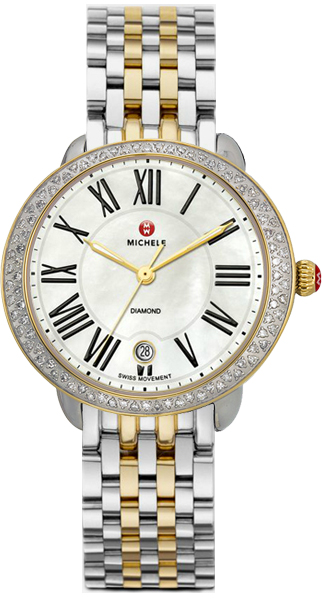 Michele Serein Battery Operated Quartz Pearl White Ladies Watch MWW21B000007 