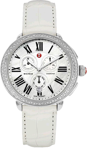 Michele Serein Battery Operated Quartz Pearl White Watch MWW21C000006 