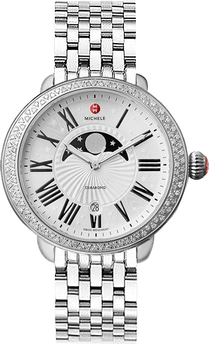 Michele Serein Battery Operated Quartz Silver Watch MWW21D000002 