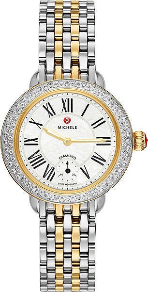 Michele Serein Battery Operated Quartz Pearl White Ladies Watch MWW21E000007 