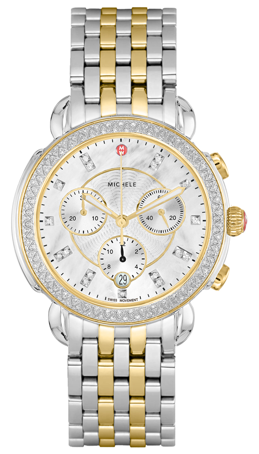 Michele Sidney Battery Operated Quartz Pearl White Ladies Watch MWW30A000005 