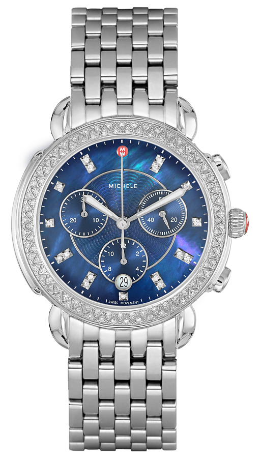 Michele Sidney Battery Operated Quartz Blue Ladies Watch MWW30A000009 