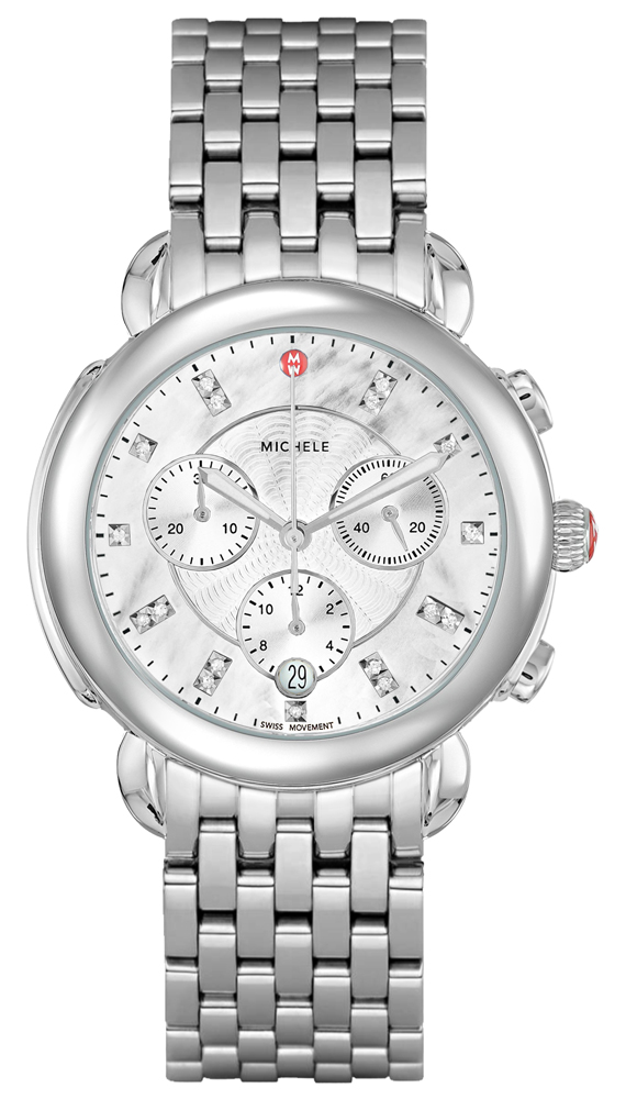 Michele Sidney Mother of Pearl Diamond Dial Women's Watch MWW30A000015 