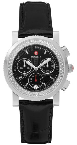 Michele Sport Collection Battery Operated Quartz Black Watch MWW01C000013 