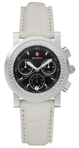 Michele Sport Collection Battery Operated Quartz Black Watch MWW01C000014 