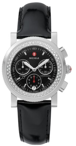 Michele Sport Collection Battery Operated Quartz Black Watch MWW01C000018 