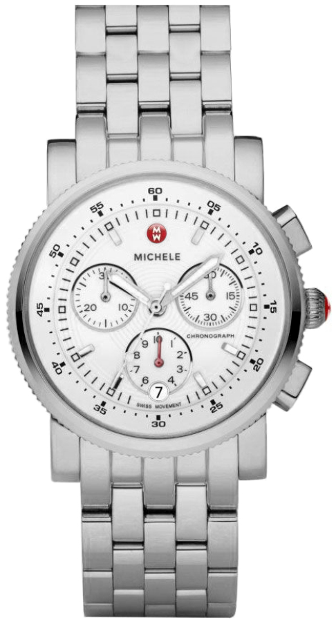 Michele Sport Collection Battery Operated Quartz White Watch MWW01C000021 