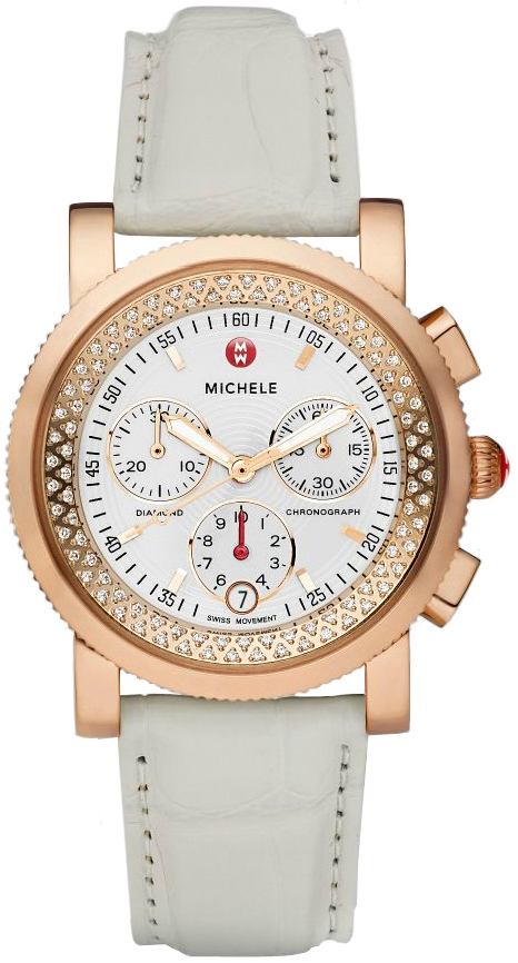 Michele Sport Collection Battery Operated Quartz White Watch MWW01C000061 