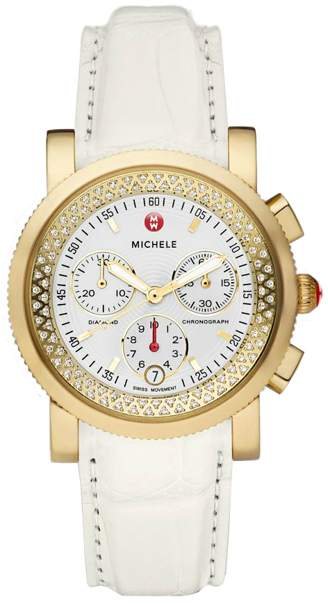 Michele Sport Collection Battery Operated Quartz White Watch MWW01C000079 