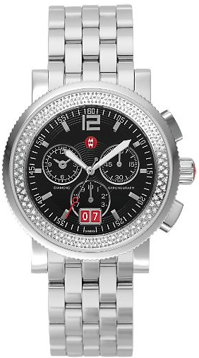 Michele Sport Collection Battery Operated Quartz Black Watch MWW01K000001 