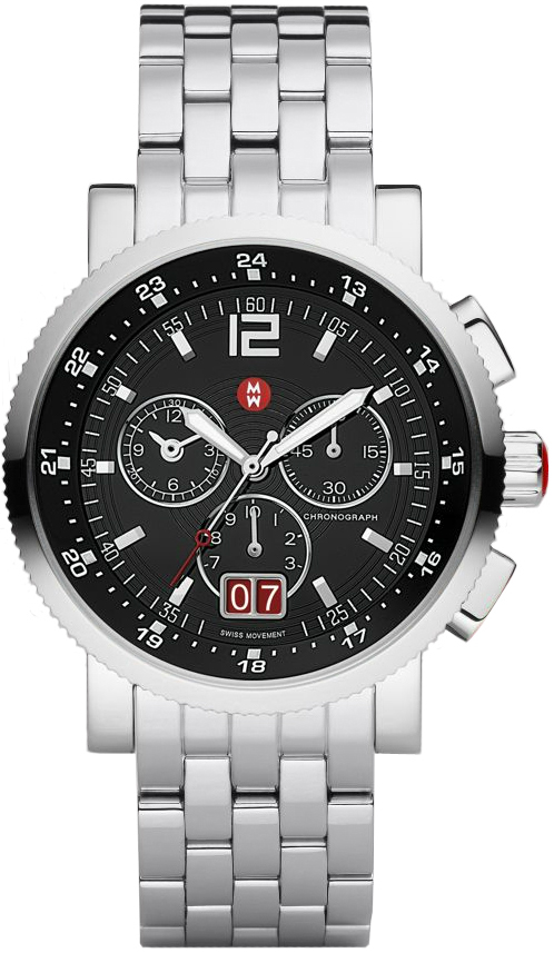 Michele Sport Collection Battery Operated Quartz Black Watch MWW01K000012 