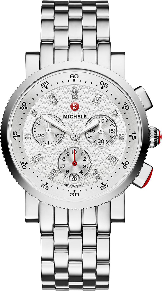 Michele Sport Collection Battery Operated Quartz Silver Ladies Watch MWW01N000003 