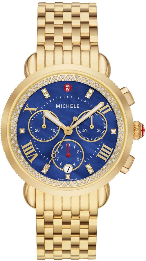 Michele Sport Collection Battery Operated Quartz Blue Ladies Watch MWW01C000145 