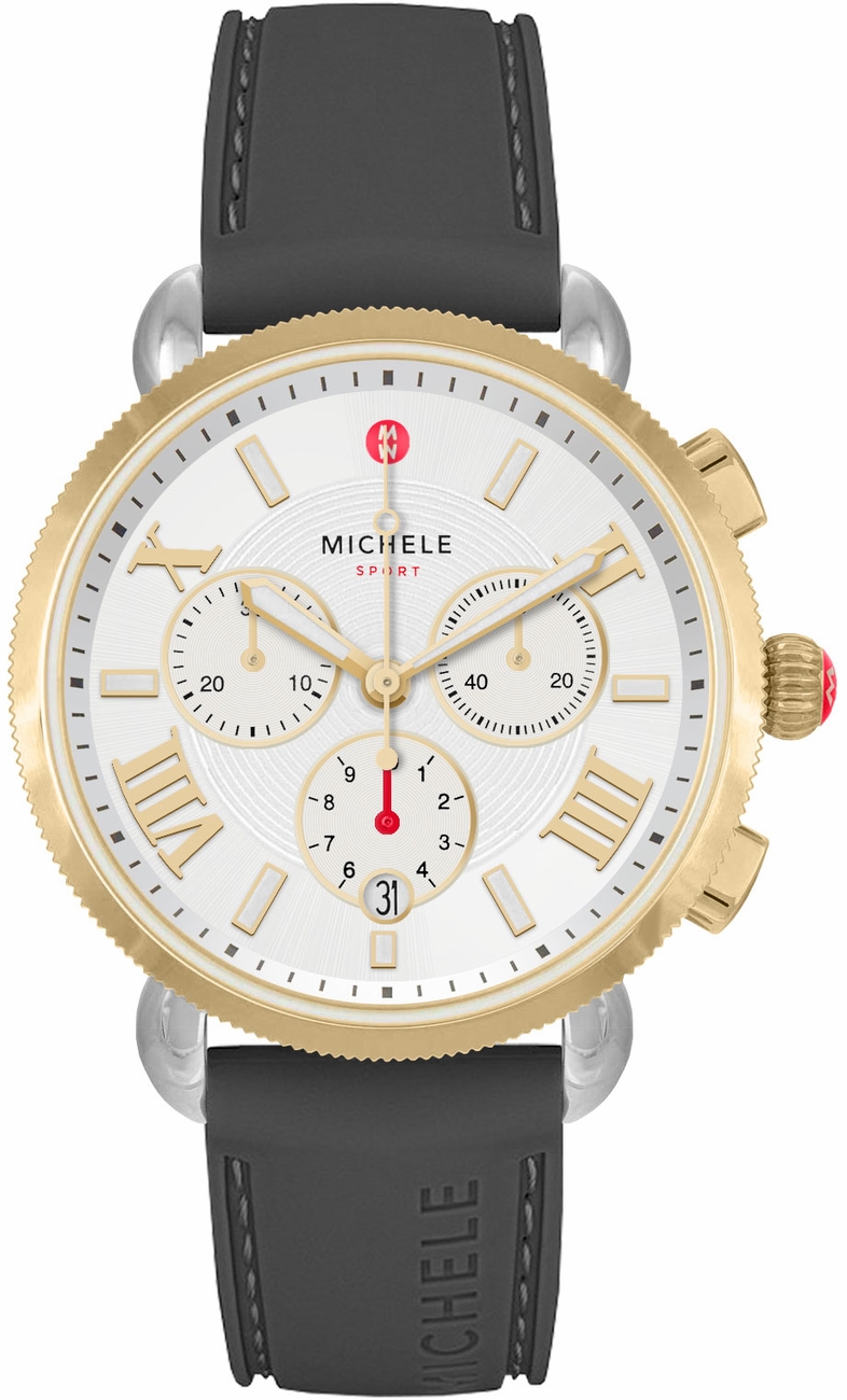 Michele Sport Collection Battery Operated Quartz Silver Ladies Watch MWW01P000003 