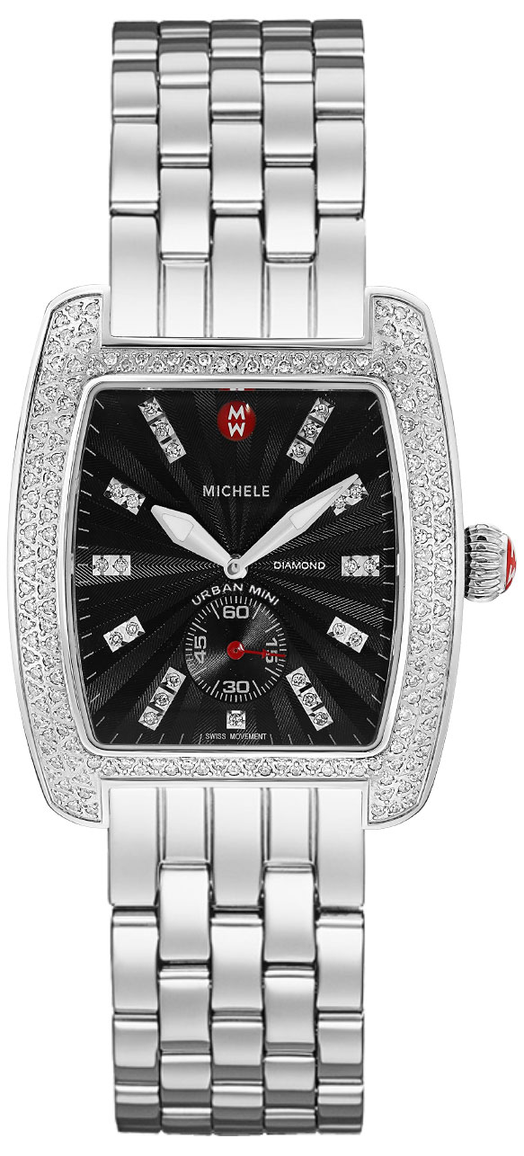 Michele Urban Battery Operated Quartz Black Watch MWW02A000403 