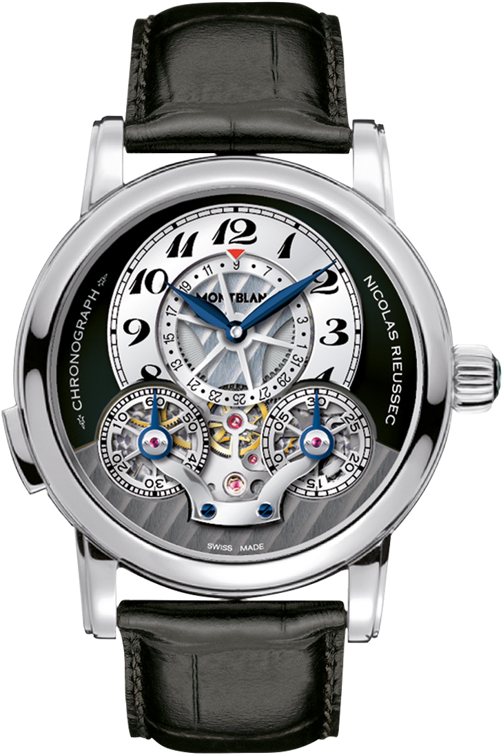 MontBlanc Nicolas Rieussec Manual Winding Black Watch 104981 